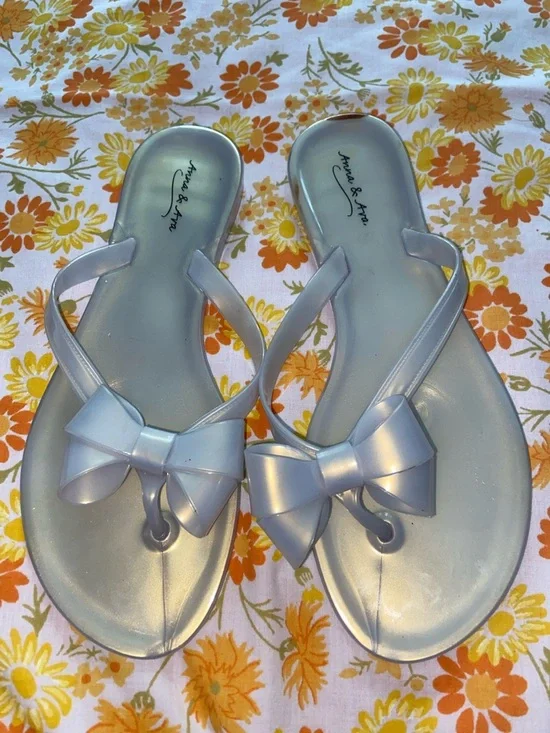 2GIRLY FLIP FLOPS Anna & Ava Pearlescent + Brown Glitterflops Pearl - Picture 5 of 8